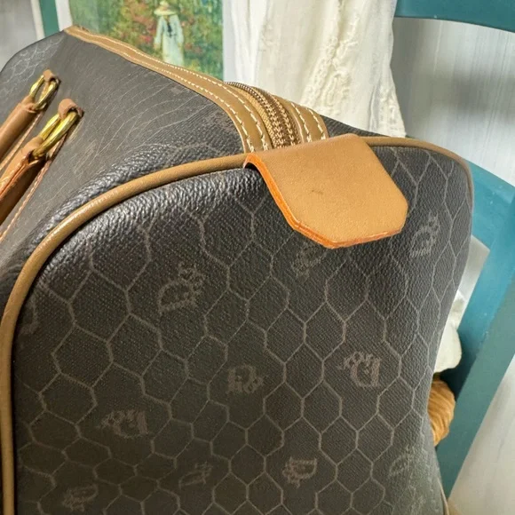 Christian Dior Brown and Tan Honeycomb Duffle - Picture 4 of 8